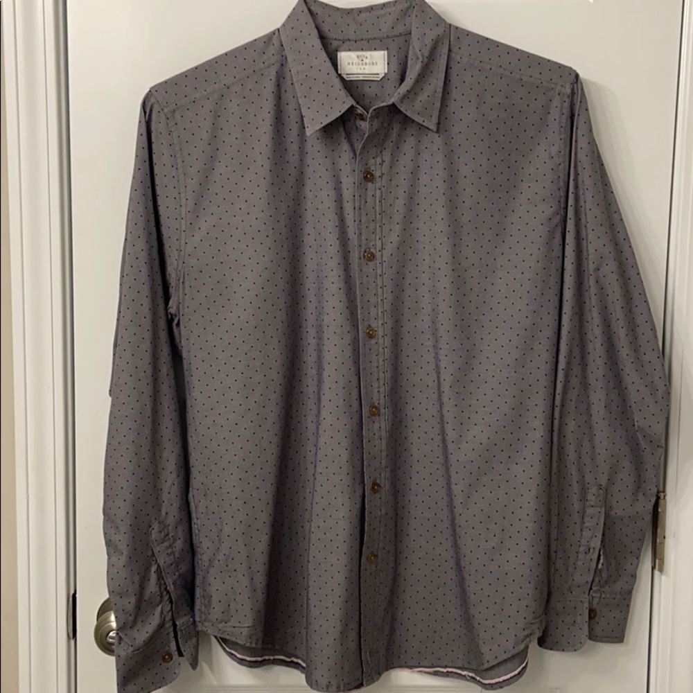 Men’s Gray Button Down Shirt
